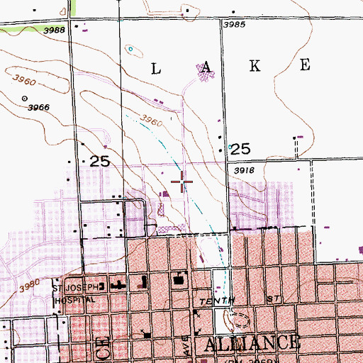 Topographic Map of Burlington Locomotive 719 Historical Marker, NE