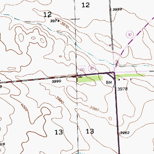 Topographic Map of Box Butte County Historical Marker, NE
