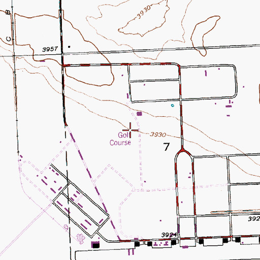 Topographic Map of Alliance Municipal Golf Course, NE
