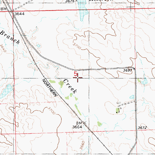 Topographic Map of Mansfield (historical), NE