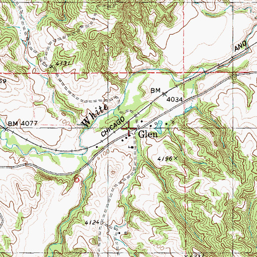 Topographic Map of Glen (historical), NE