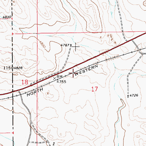 Topographic Map of Coffee Siding (historical), NE