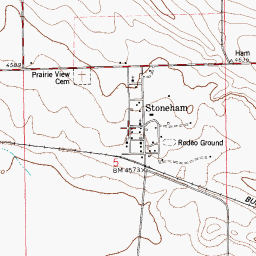 Topographic Map of Stoneham, CO