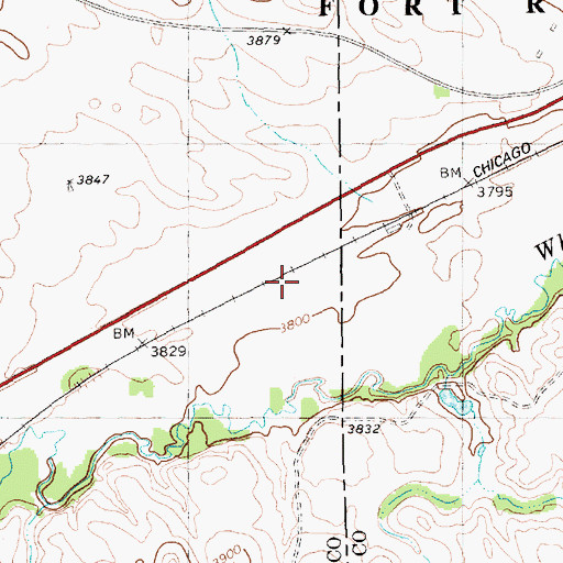 Topographic Map of The Cheyenne Outbreak Historical Marker, NE