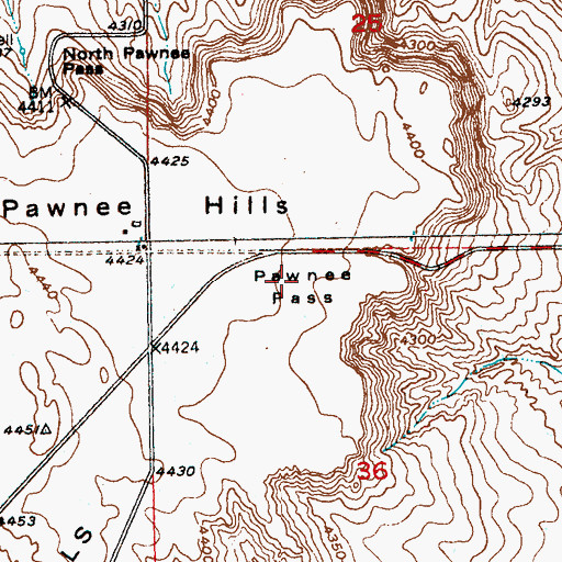 Topographic Map of Pawnee Pass, CO