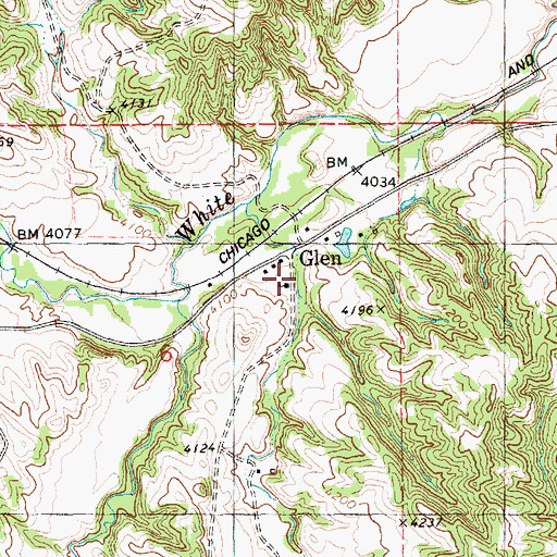 Topographic Map of Glen Public School, NE