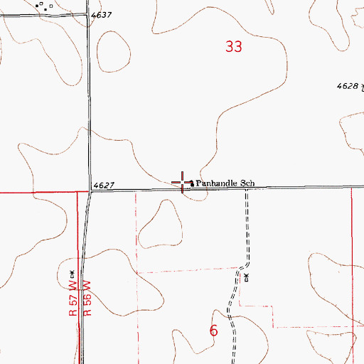 Topographic Map of Panhandle School, NE