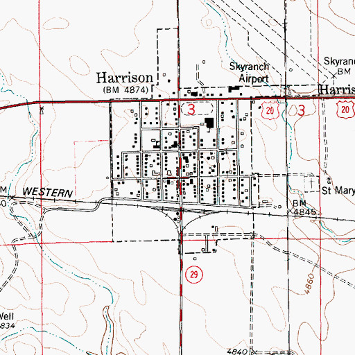 Topographic Map of Church of the Nativity of the Blessed Virgin Mary, NE