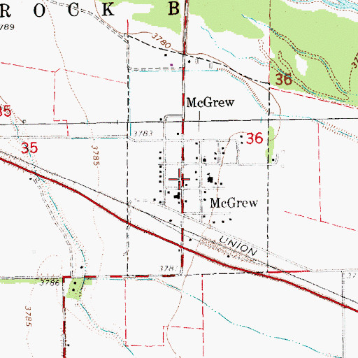 Topographic Map of McGrew Post Office, NE