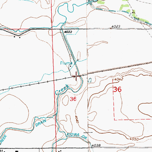 Topographic Map of Kiowa (historical), NE
