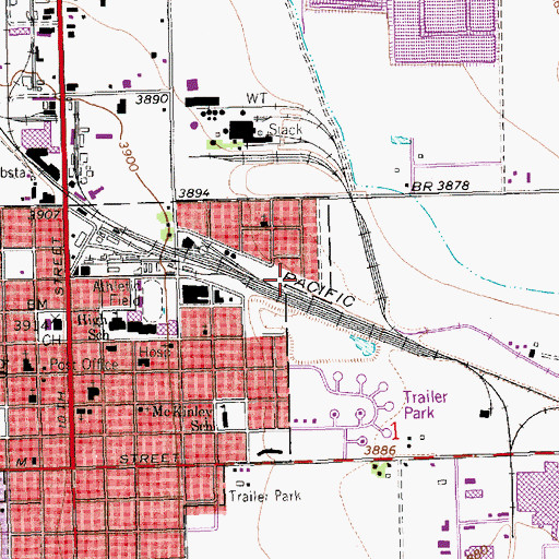 Topographic Map of Gering, NE