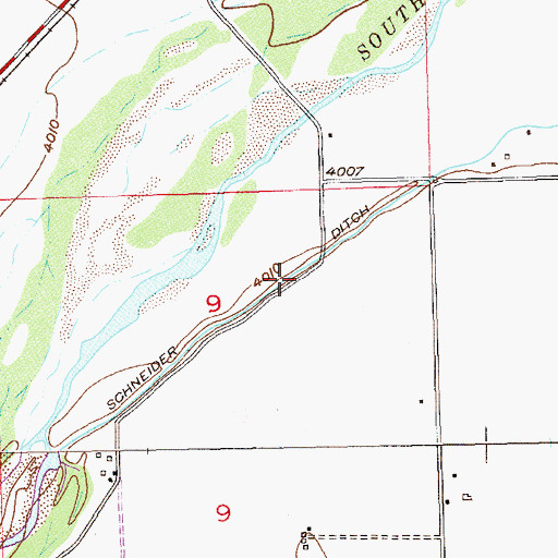 Topographic Map of Schneider Ditch, CO