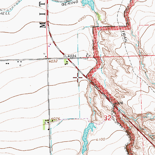 Topographic Map of Fort Mitchell (historical), NE
