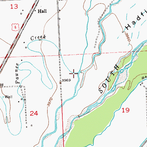 Topographic Map of Pawnee Creek, CO