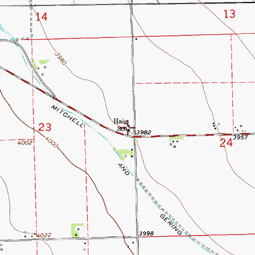 Topographic Map of Haig School, NE