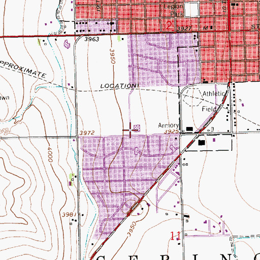 Topographic Map of Geil Elementary School, NE