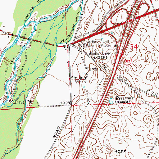 Topographic Map of Sterling Wells, CO