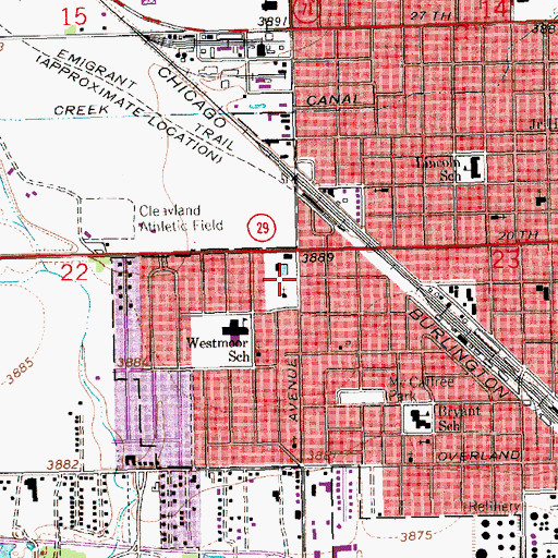Topographic Map of Community Christian Fellowship, NE