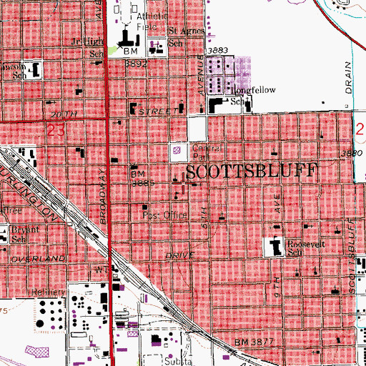 Topographic Map of Reorganized Church of Jesus Christ of Latter Day Saints, NE