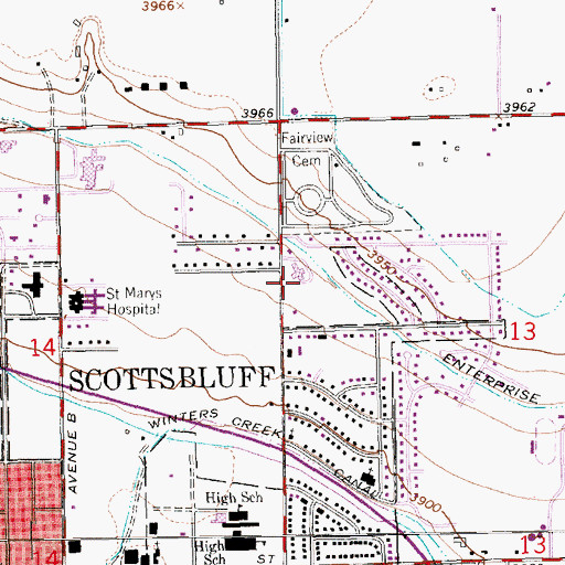 Topographic Map of Grace Chapel, NE