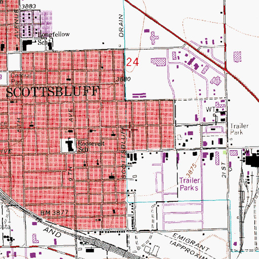 Topographic Map of Inter-Cultural Chapel, NE