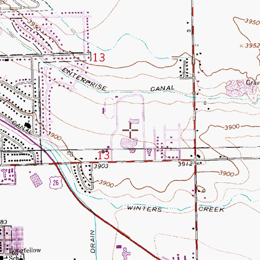 Topographic Map of King of Kings Evangelical Lutheran Church, NE