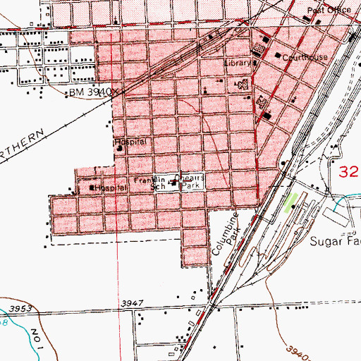 Topographic Map of Cheairs Park, CO