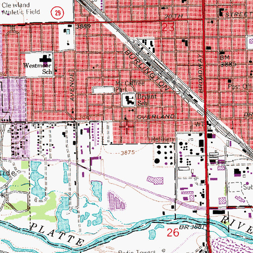 Topographic Map of First Wesleyan Church, NE