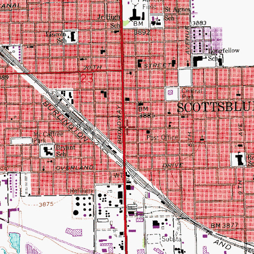Topographic Map of Praise Assembly of God Church, NE