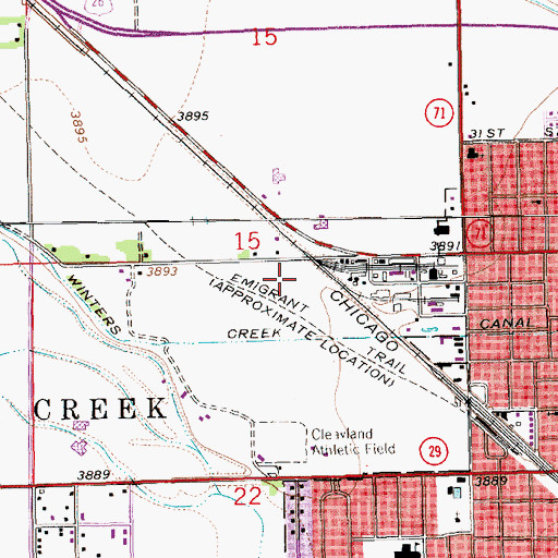 Topographic Map of WestWay Christian Church, NE
