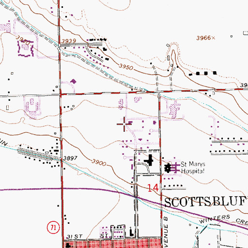 Topographic Map of Emmanuel Congregational Church, NE