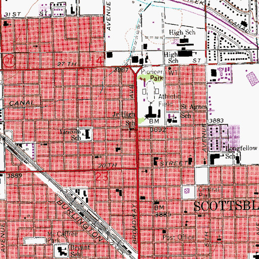 Topographic Map of Saint Johns Lutheran Church, NE