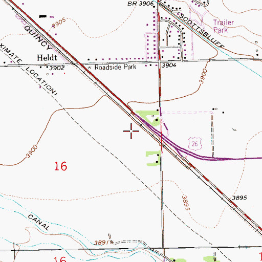 Topographic Map of Kingdom Hall of Jehovahs Witnesses, NE