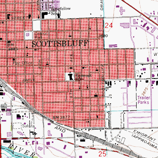Topographic Map of Faith United Pentecostal Church, NE