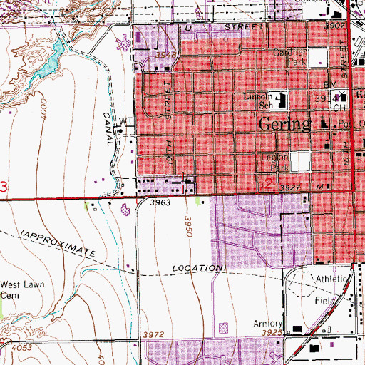 Topographic Map of Christ the King Catholic Church, NE