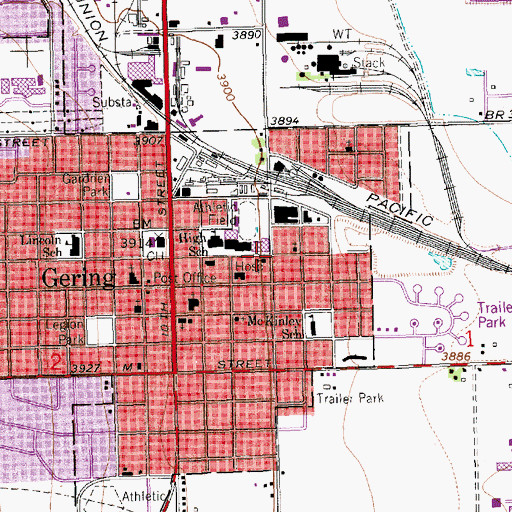 Topographic Map of Church of Christ, NE