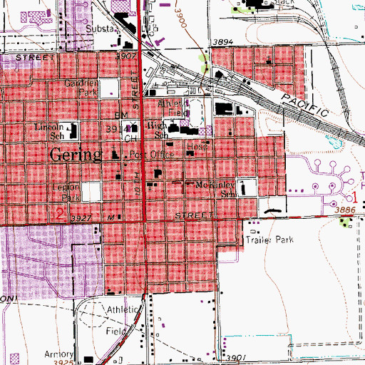 Topographic Map of Oregon Trail Church of the Nazarene, NE