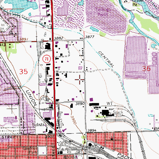 Topographic Map of Tekon Ministries, NE