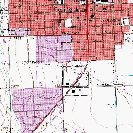 Topographic Map of Oregon Trail Park, NE