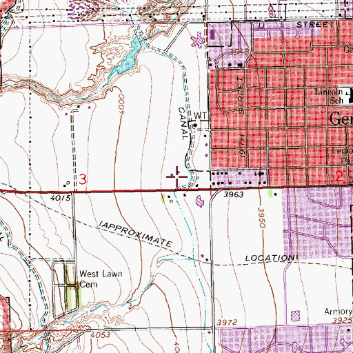 Topographic Map of Johannes Park, NE