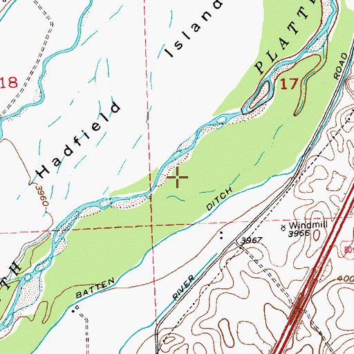 Topographic Map of Batten Ditch, CO
