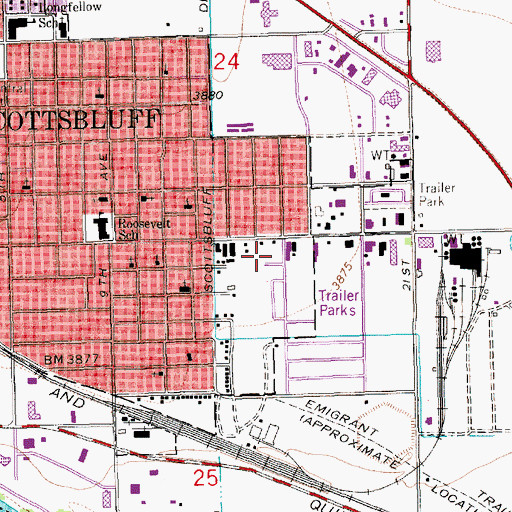 Topographic Map of Overland Park, NE