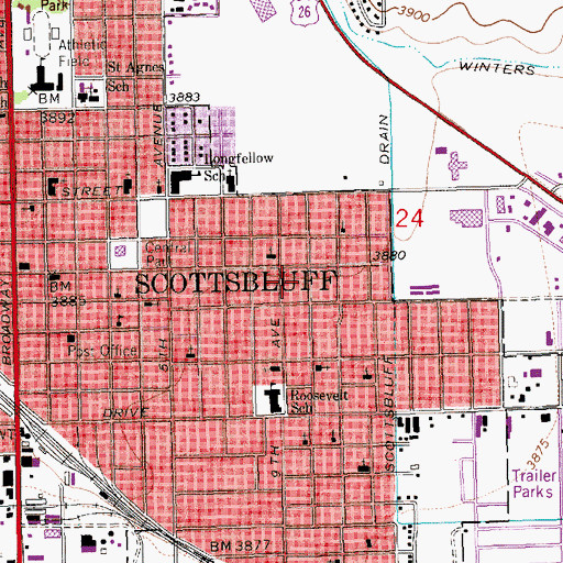 Topographic Map of Constitution Park, NE