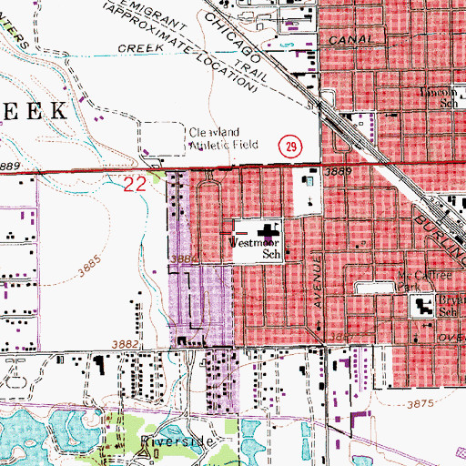 Topographic Map of Jaycee Park, NE
