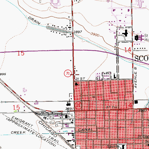 Topographic Map of Northwood Park, NE