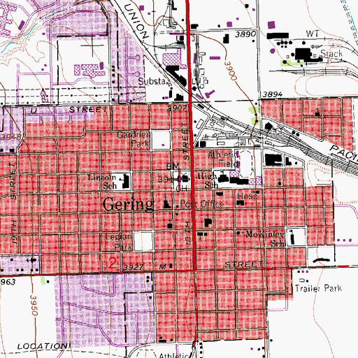 Topographic Map of Scotts Bluff County Courthouse, NE