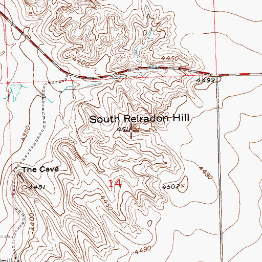 Topographic Map of South Reiradon Hill, CO