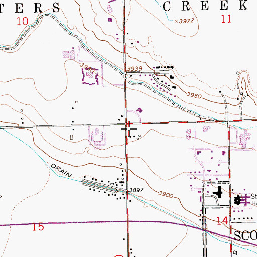 Topographic Map of Western Nebraska Veterans Home Library, NE