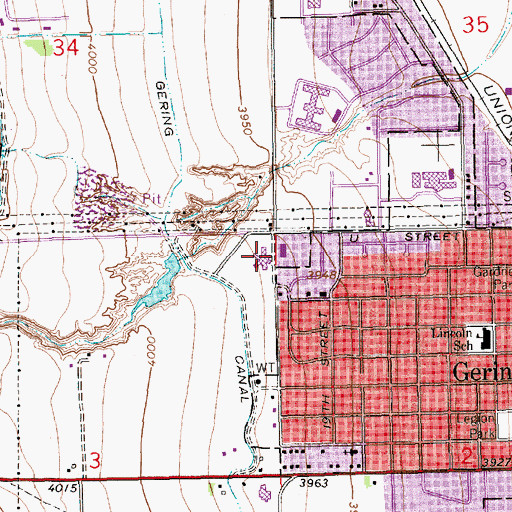 Topographic Map of Heritage Health Care Center, NE