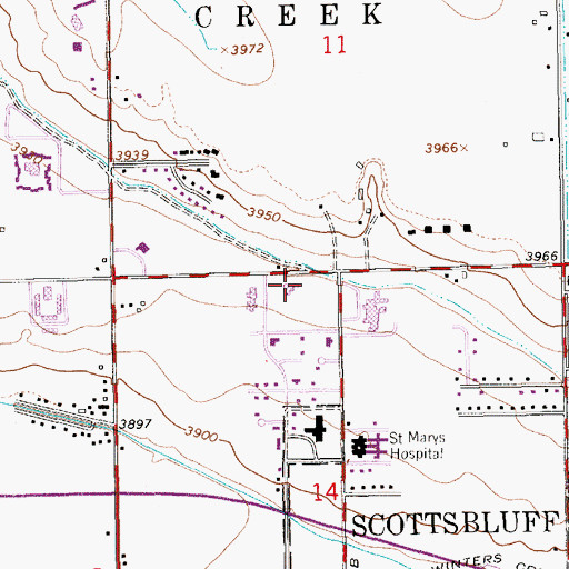 Topographic Map of Panhandle Mental Health Center, NE
